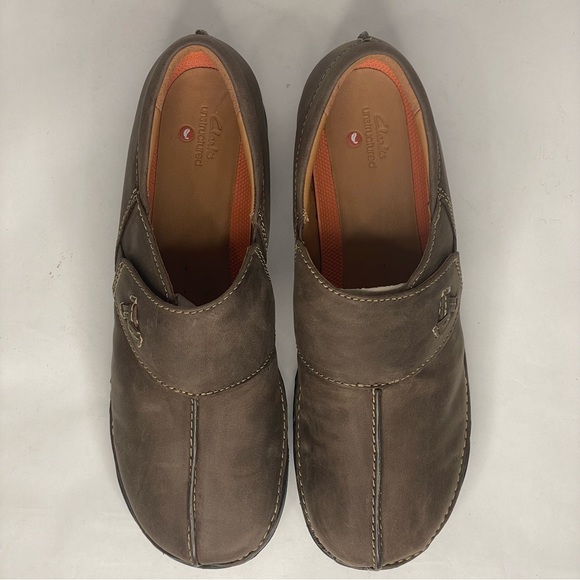 Clarks Comfort Shoes Slip On Leather Un Loop Ave Clog Women’s Size 11 - Picture 6 of 10